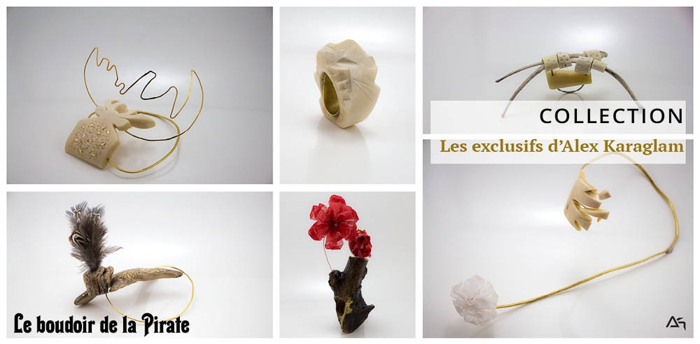 Collection Les exclusifs d’Alex Karaglam, photos des bijoux Le boudoir de la Pirate