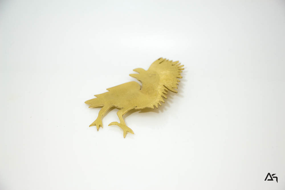broche albertine la corbopunk, vue profil droit