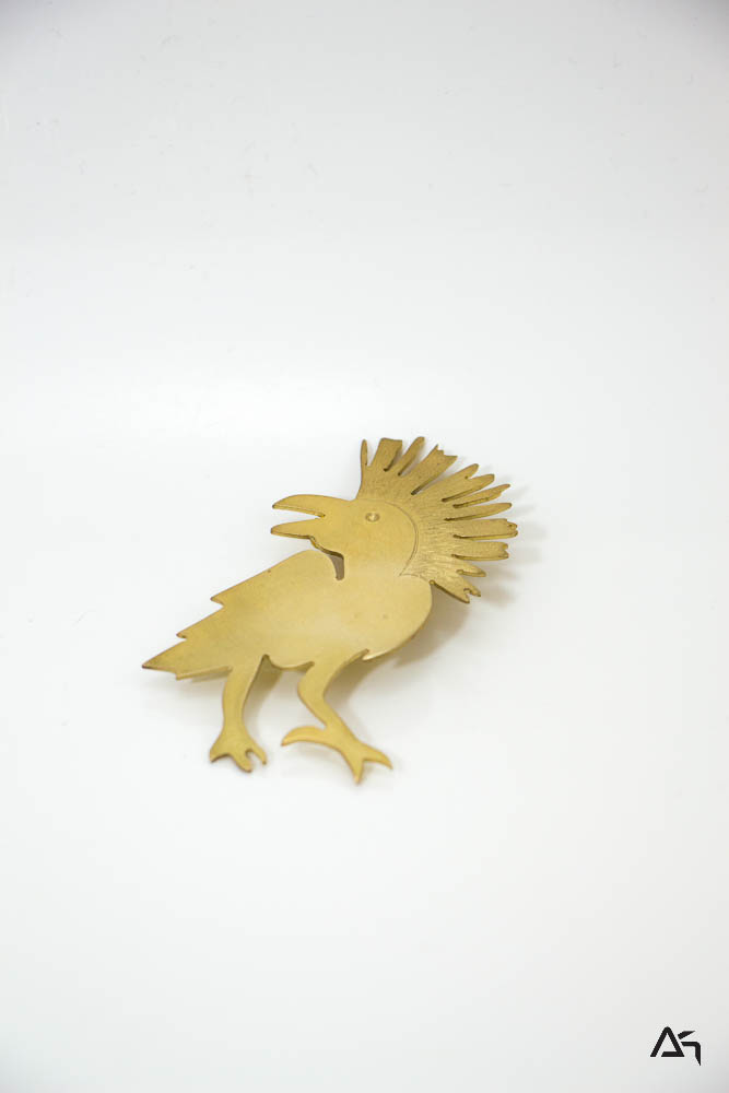 broche norbert le corbopunk, vue profil droit